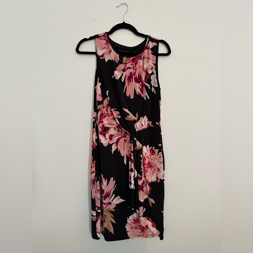 Sleeveless Floral WHBM Draped Sheath Dress